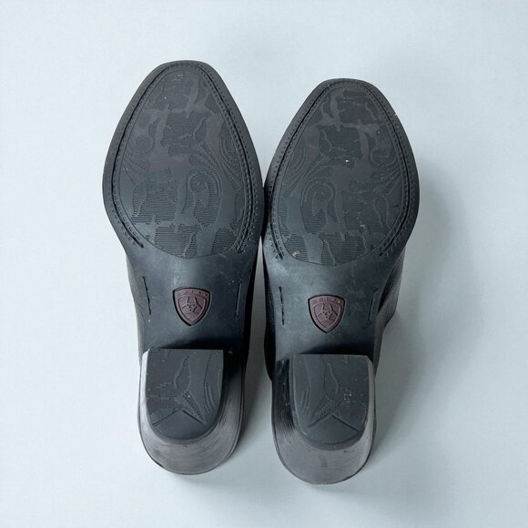 Ariat Mules Women Size 6.5 B Black Leather Studded Medallion Western Slip On - Picture 10 of 13